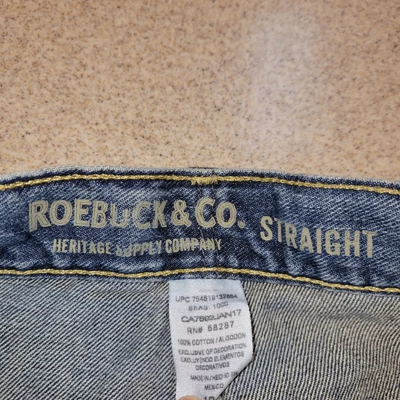Roebuck & Co Straight Leg Blue Denim Jeans Size 12R - Picture 2 of 9